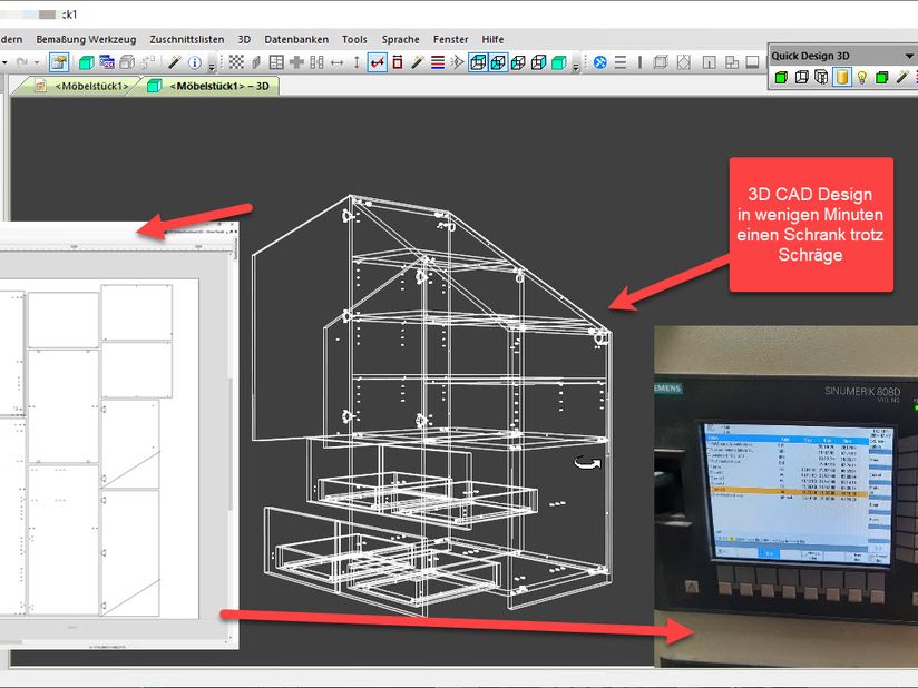 3D-Möbeldesign und CNC-Fertigung